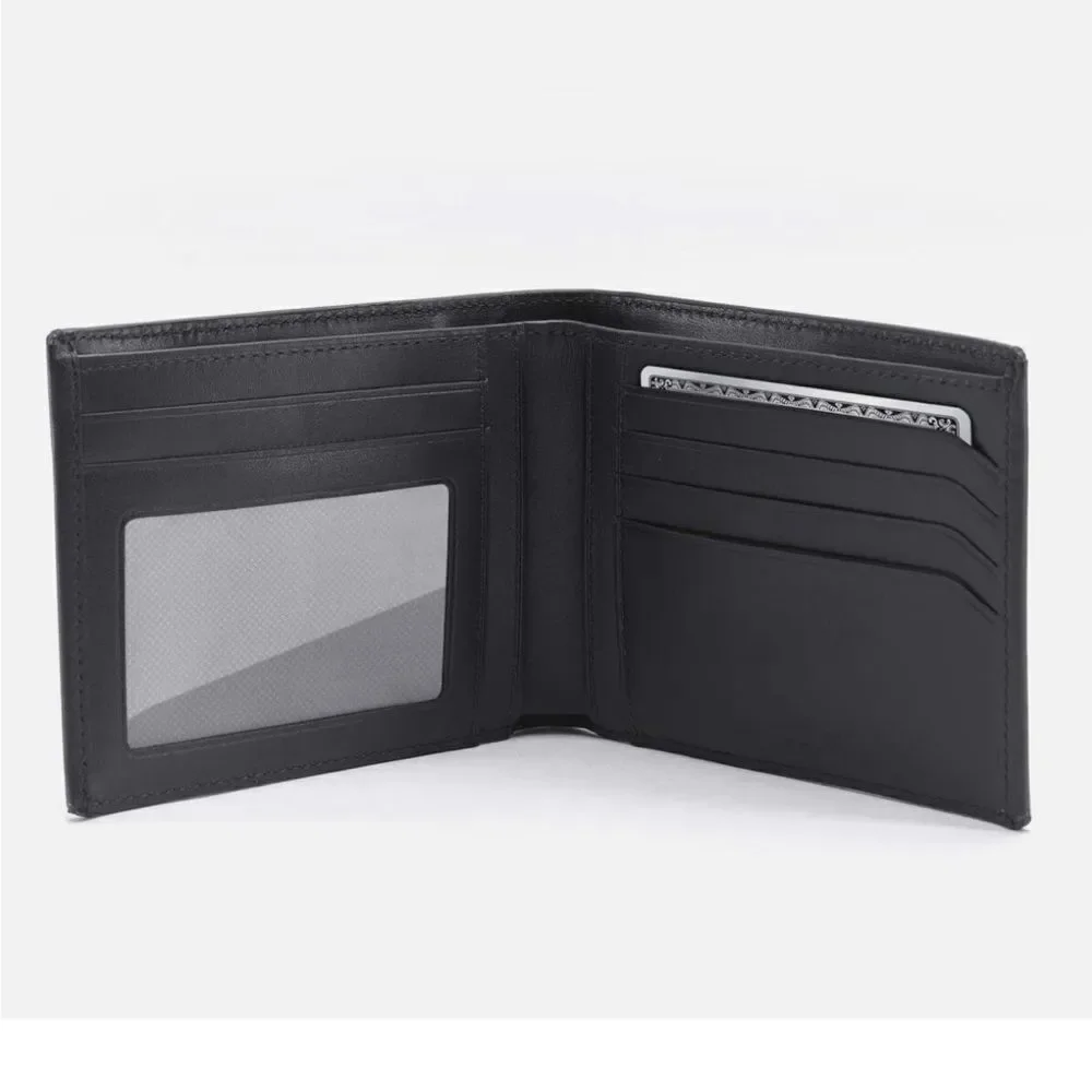 TUMI 299989 Nassau Double Billfold Wallet ID 4 Card Pockets RFID Lock Black